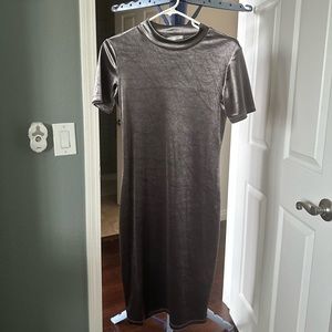 Zara body con faux velvet dress.